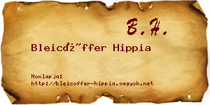 Bleicöffer Hippia névjegykártya